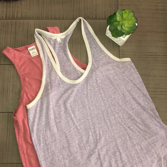 PINK Victoria's Secret Tops - 🌸☀️ BUNDLE-PINK AND VICTORIA SCT TANK TOPS-SZ M